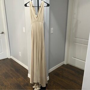 Two Birds Dress Size A Classic Bridesmaid Dress Maxi Champagne Sizes 0-12